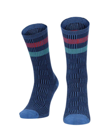 Sockwell Socken mit Merinowolle in blau mit Karo